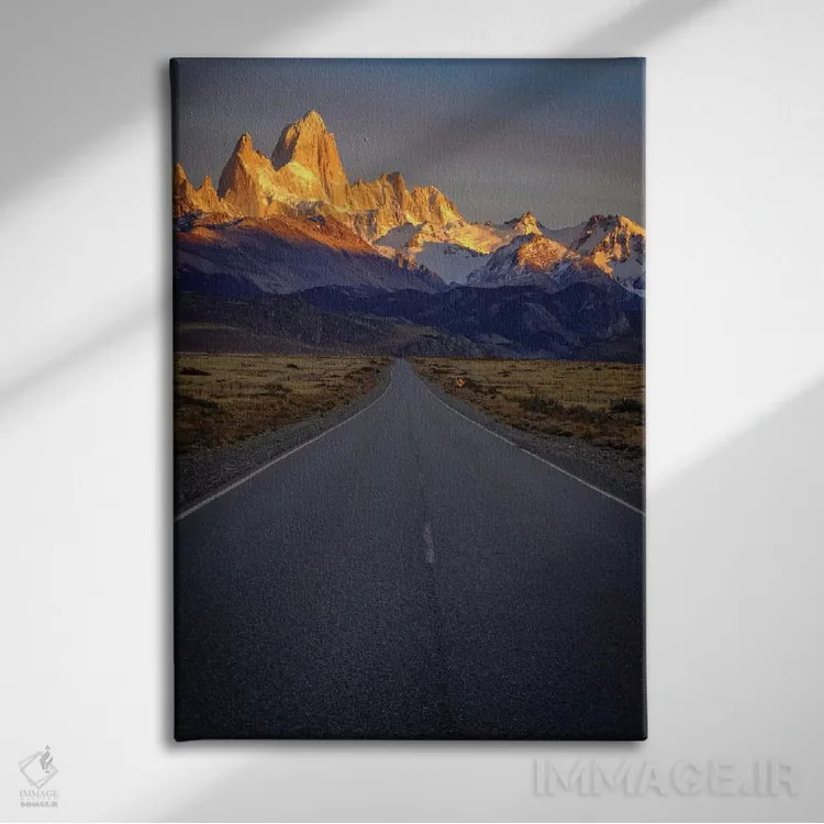 تابلو دکوراتیو Patagonia. Fitz Roy, Highway,آرژانتین، پاتاگونیا، فیتز روی… اثر جورج تئودور - نمای روبهرو روی دیوار