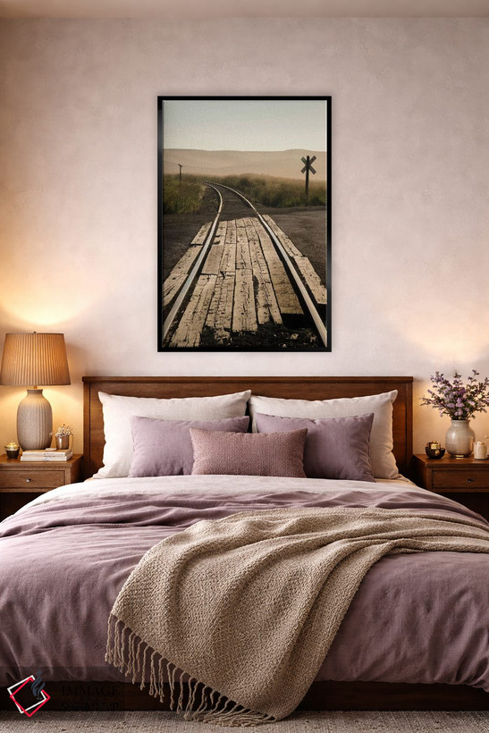 تابلو دکوراتیو Washington State, Palouse, Railroad, tracks,آمریکا، ایالت و… اثر جورج تئودور - D4B