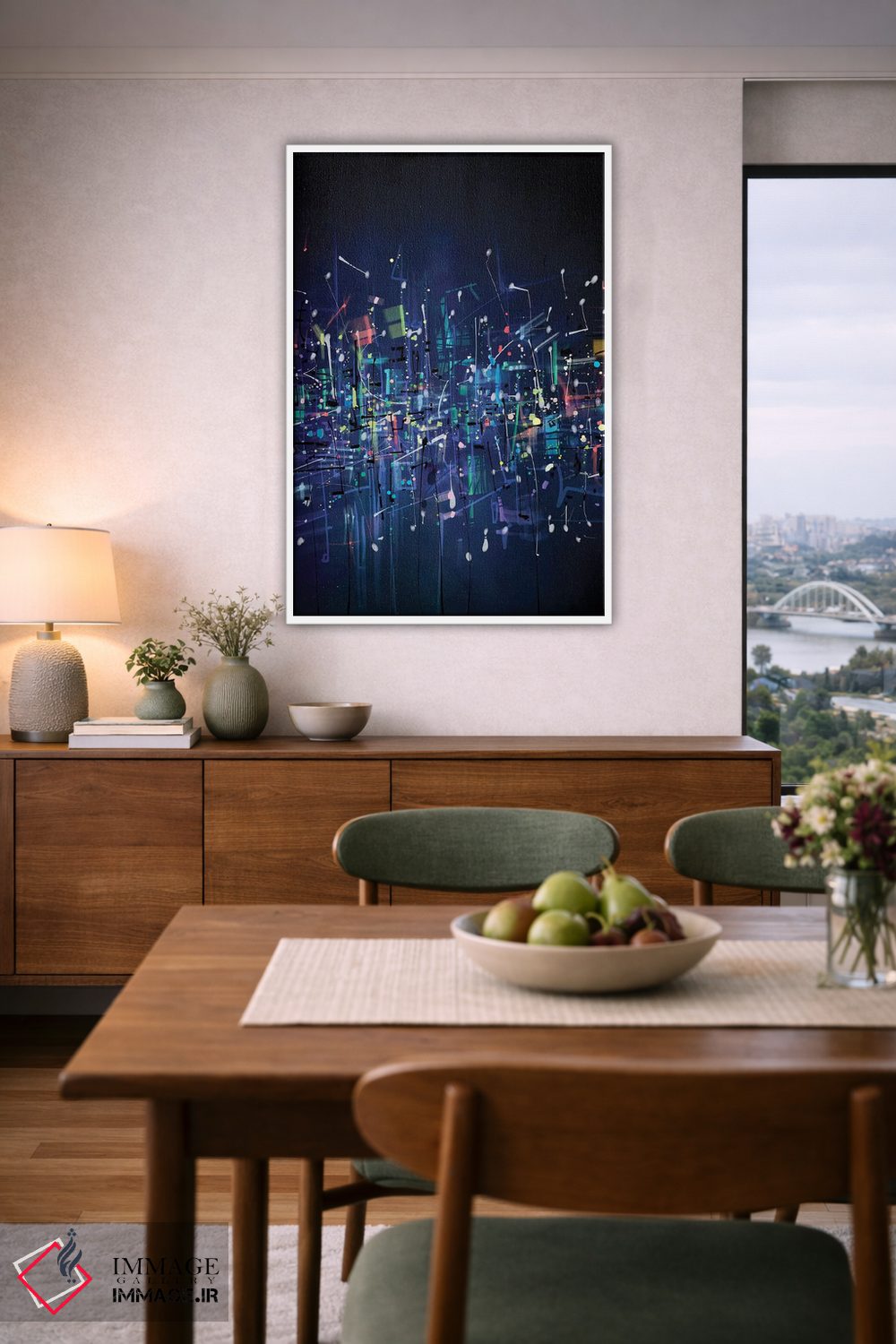 تابلو انتزاعی کرم های شب تاب شهری اثر گییرمو آریسمندی - D6W