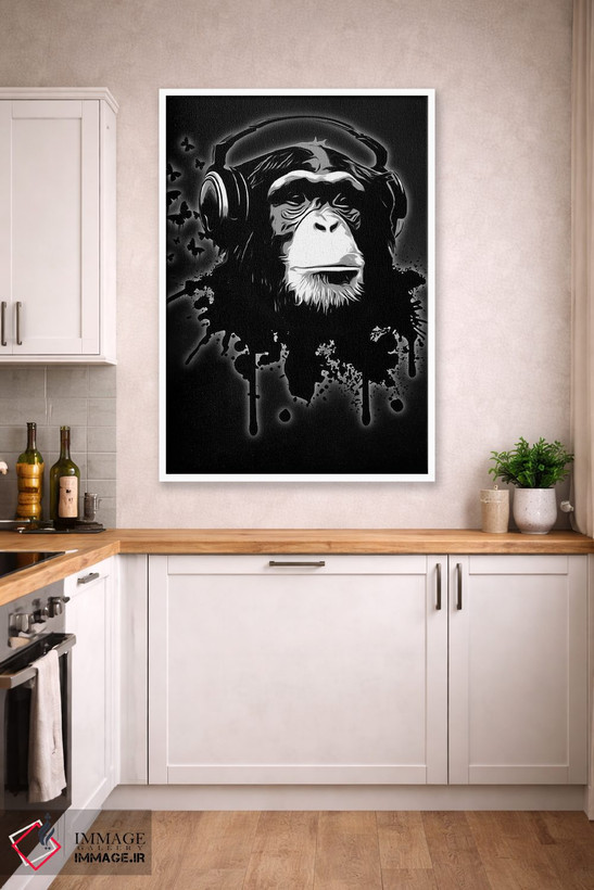 تابلو دکوراتیو شیطنت میمون اثر نیکلاس گوستافسون - D4W