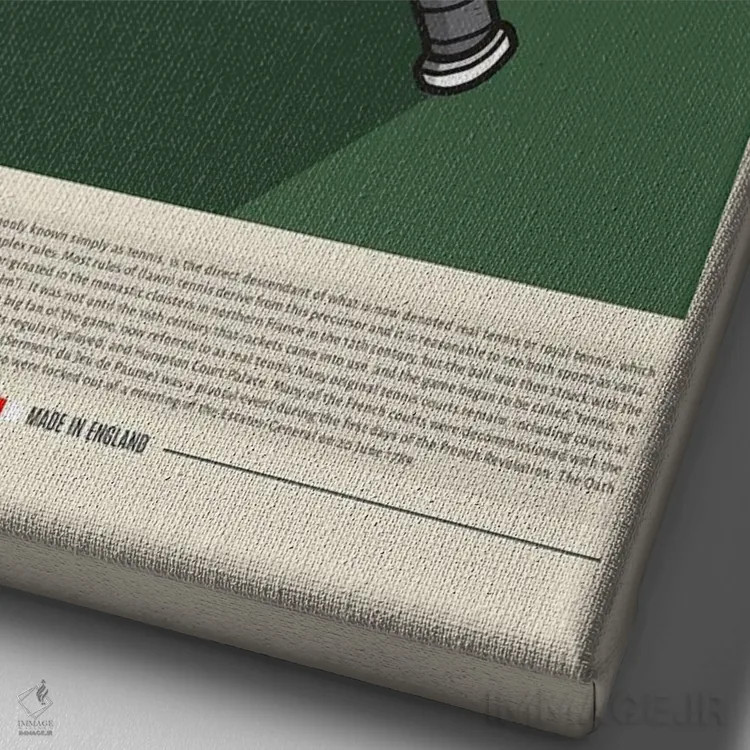 تابلو مدرن تنیس اثر گاستروورلد - نمای نزدیک بافت بوم