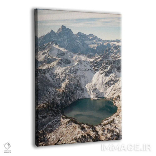 تابلو دکوراتیو Wyoming, Grand Teton National Park. Aerial Of High Mountain… اثر گرگ وینستون - نمای پرسپکتیو محصول