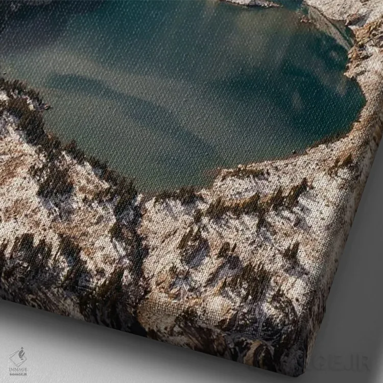 تابلو دکوراتیو Wyoming, Grand Teton National Park. Aerial Of High Mountain… اثر گرگ وینستون - نمای نزدیک بافت بوم