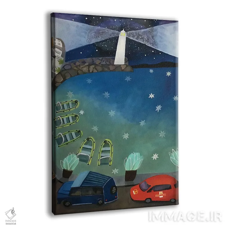 تابلو دکوراتیو ستاره هایی که بر اسکله اسمیاتن می ریزند اثر گرتی یانگ - نمای پرسپکتیو محصول