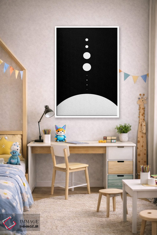 تابلو مینیمال سیارات به نسبت ابعاد واقعی ۱ اثر گت یور نرد آن - D1W