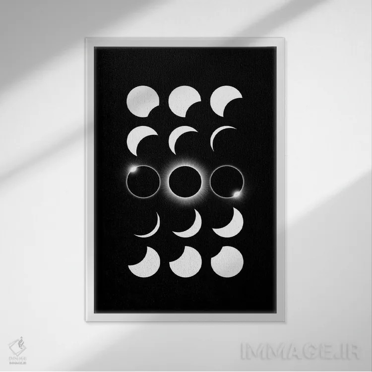 تابلو دکوراتیو کسوف ۱ اثر گت یور نرد آن - نمای قابدار سفید