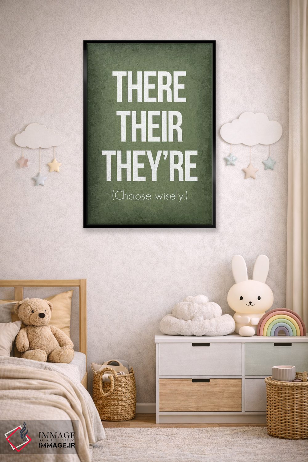 تابلو دکوراتیو There Their They're اثر گت یور نرد آن - D5B