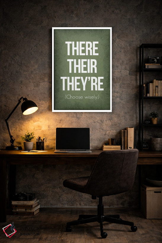تابلو دکوراتیو There Their They're اثر گت یور نرد آن - D6W