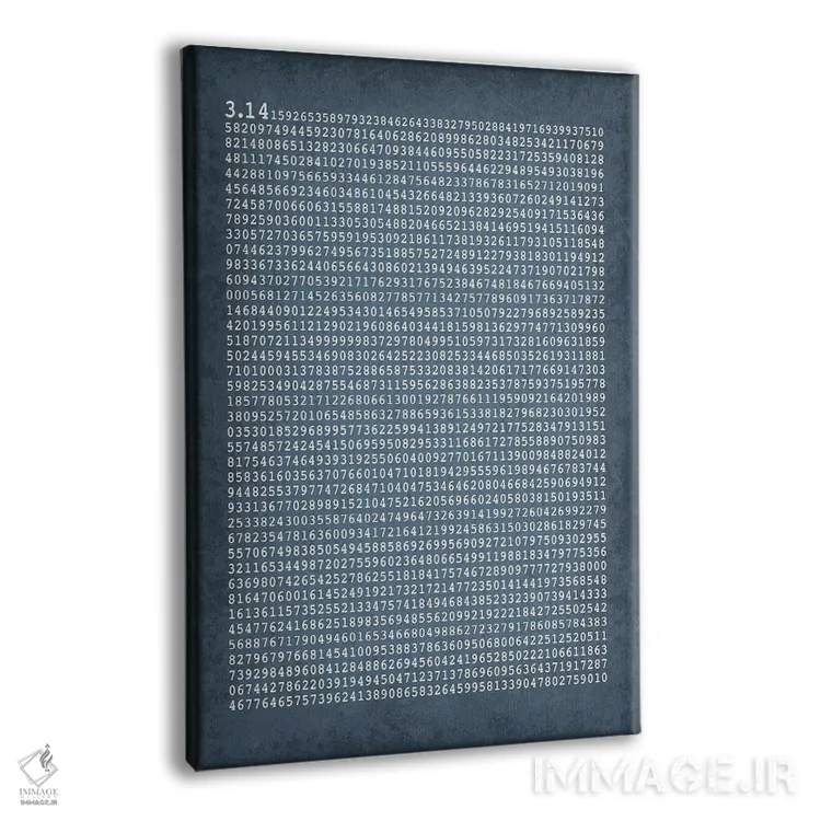 تابلو دکوراتیو 000 Decimal Places,عدد پی تا ۲۰۰۰ رقم اعشار اثر گت یور نرد آن - نمای پرسپکتیو محصول