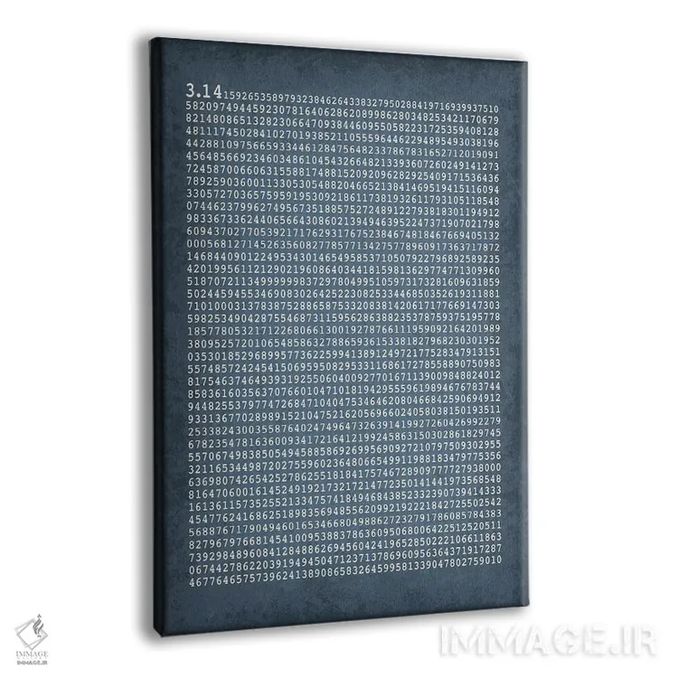تابلو دکوراتیو 000 Decimal Places,عدد پی تا ۲۰۰۰ رقم اعشار اثر گت یور نرد آن - نمای پرسپکتیو محصول