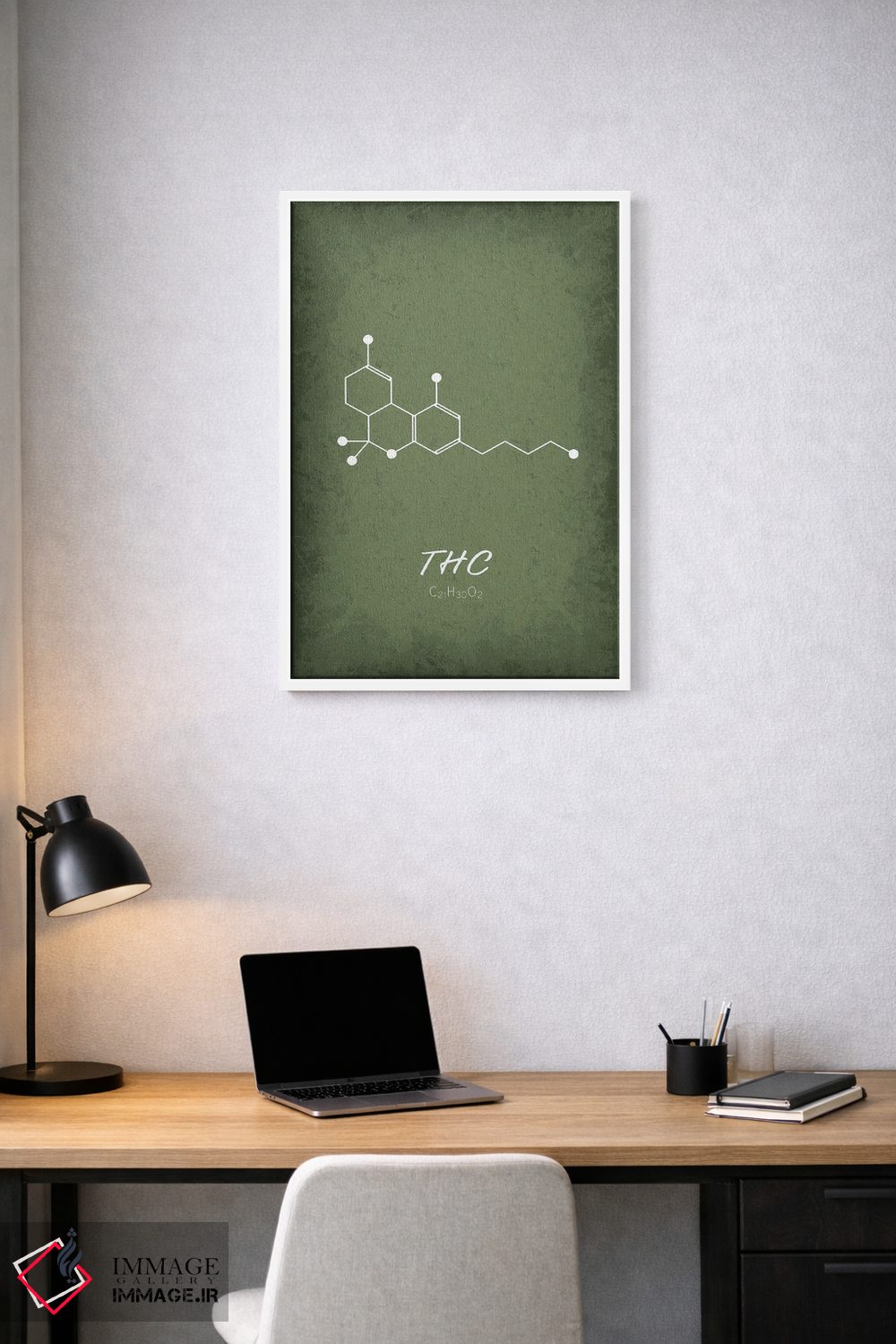 تابلو دکوراتیو مولکول THC اثر گت یور نرد آن - D1W