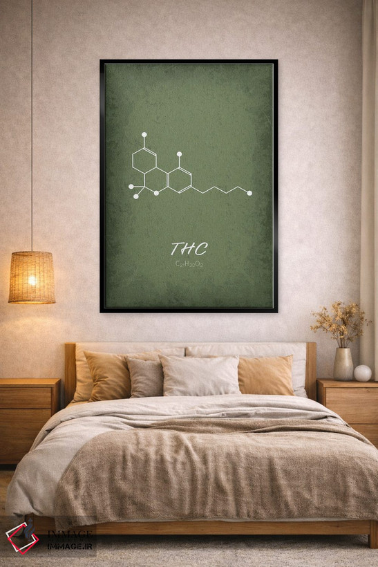 تابلو دکوراتیو مولکول THC اثر گت یور نرد آن - D2B