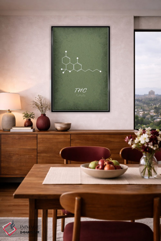 تابلو دکوراتیو مولکول THC اثر گت یور نرد آن - D5B
