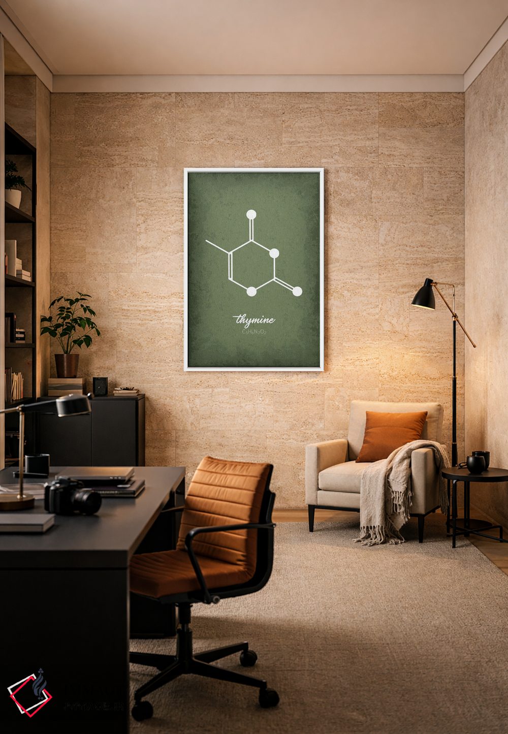 تابلو دکوراتیو مولکول تیمین اثر گت یور نرد آن - D5W