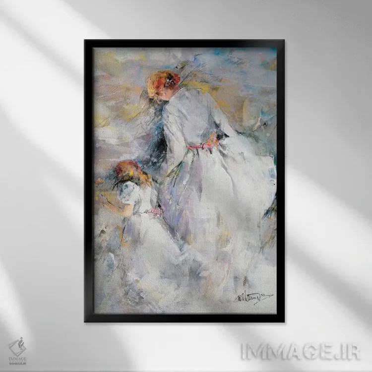 تابلو دکوراتیو دختر من اثر ویلم هنراتس - نمای قابدار مشکی