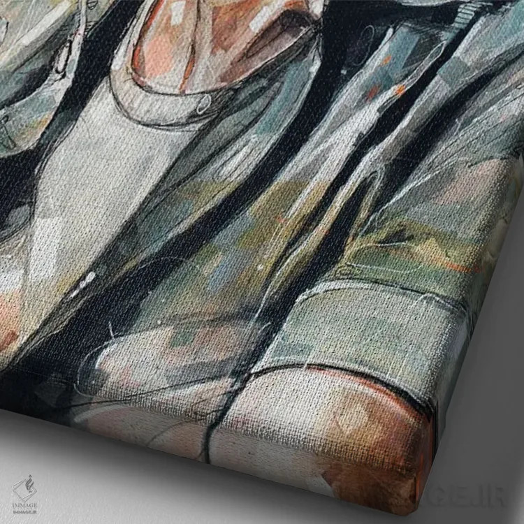 تابلو دکوراتیو ادی ودر، پرل جم اثر ژوس هوپن برورز - نمای نزدیک بافت بوم