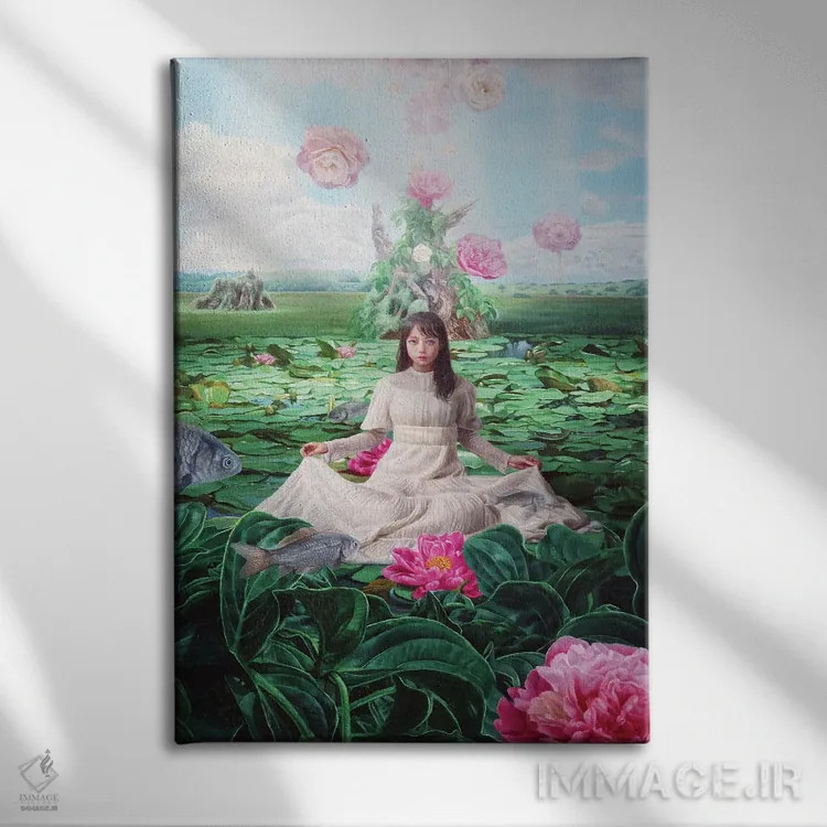 تابلو دکوراتیو دنیای پاک به آرامی گسترش می یابد اثر تاکاهیرو هیربایاشی - نمای روبهرو روی دیوار