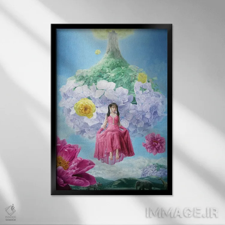 تابلو دکوراتیو روزی که دنیای جدیدی فرو ریخت اثر تاکاهیرو هیربایاشی - نمای قابدار مشکی