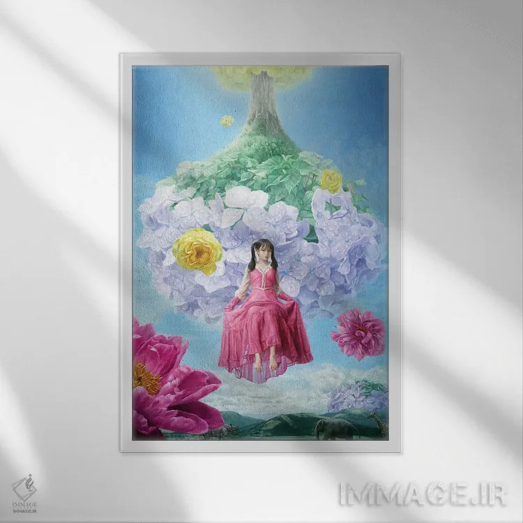 تابلو دکوراتیو روزی که دنیای جدیدی فرو ریخت اثر تاکاهیرو هیربایاشی - نمای قابدار سفید