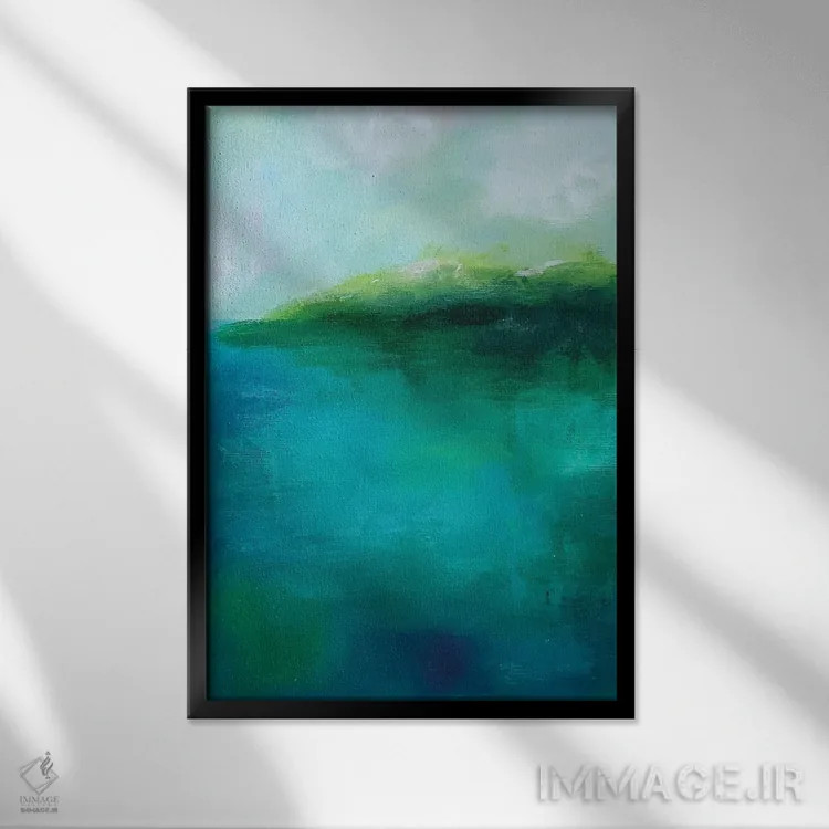 تابلو انتزاعی تغییر جریان آب شور اثر هایدی کلاوسون - نمای قابدار مشکی