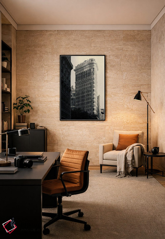 تابلو دکوراتیو ساختمان فلت آیرون خیابان پنجم نیویورک اثر استیفن هاجتس - D6B