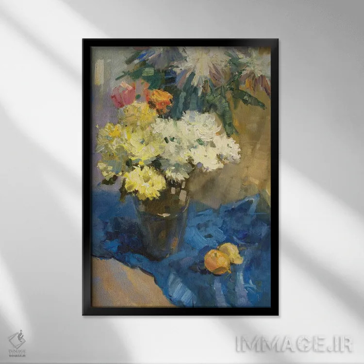 تابلو دکوراتیو داوودی II اثر کنتس آرت - نمای قابدار مشکی