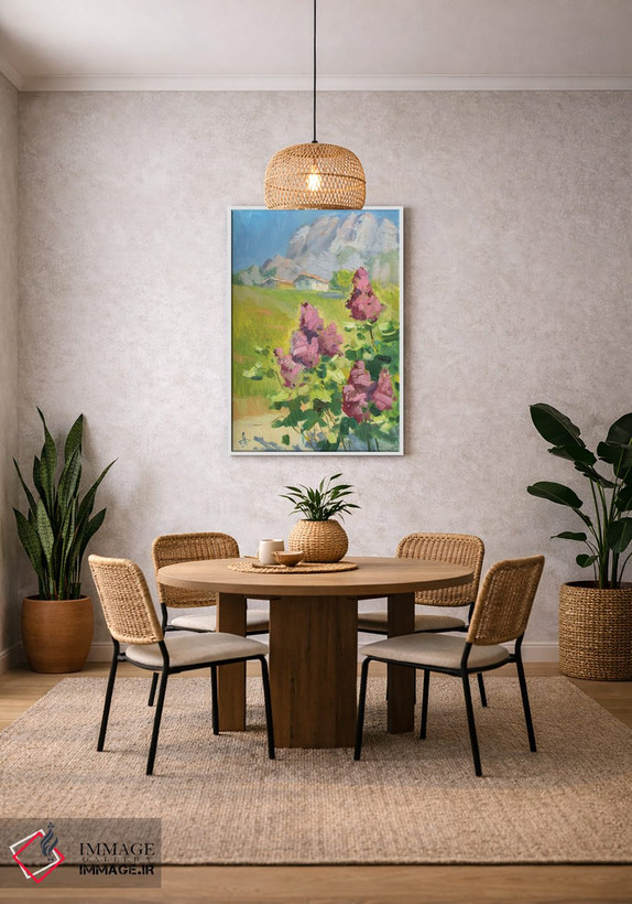 تابلو دکوراتیو یاس بنفش در کوه دیمردژی اثر کنتس آرت - D1W