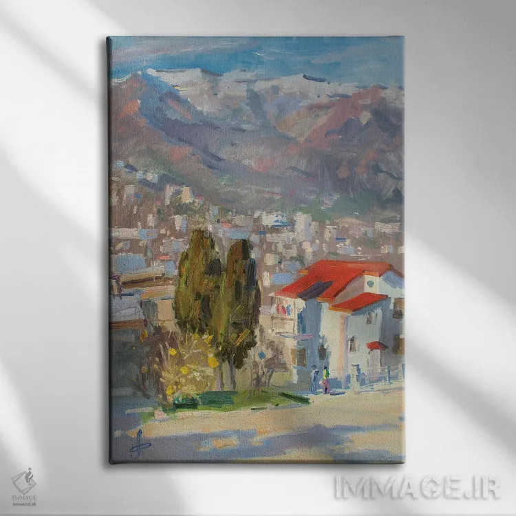 تابلو دکوراتیو یالتا در زمستان اثر کنتس آرت - نمای روبهرو روی دیوار