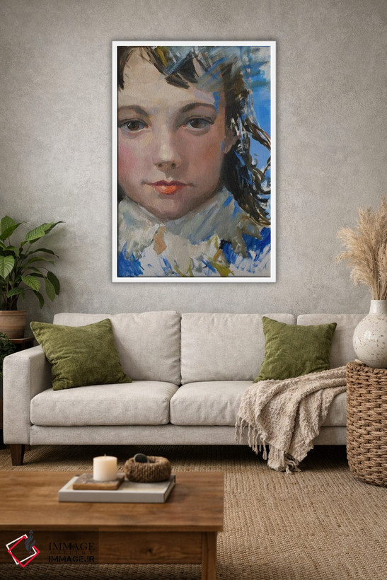 تابلو دکوراتیو The Old Masters Conceptualization,پسر با لباس آبی، بازآفرینی ب… اثر کنتس آرت - D1W