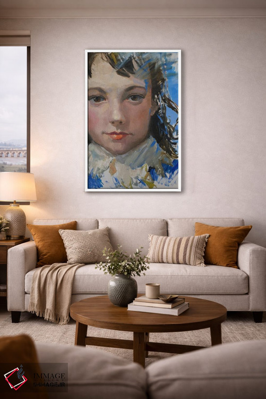 تابلو دکوراتیو The Old Masters Conceptualization,پسر با لباس آبی، بازآفرینی ب… اثر کنتس آرت - D2W