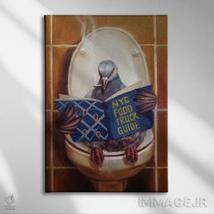 تابلو دکوراتیو خبرچین اثر لوسیا هفرنان - نمای روبهرو روی دیوار