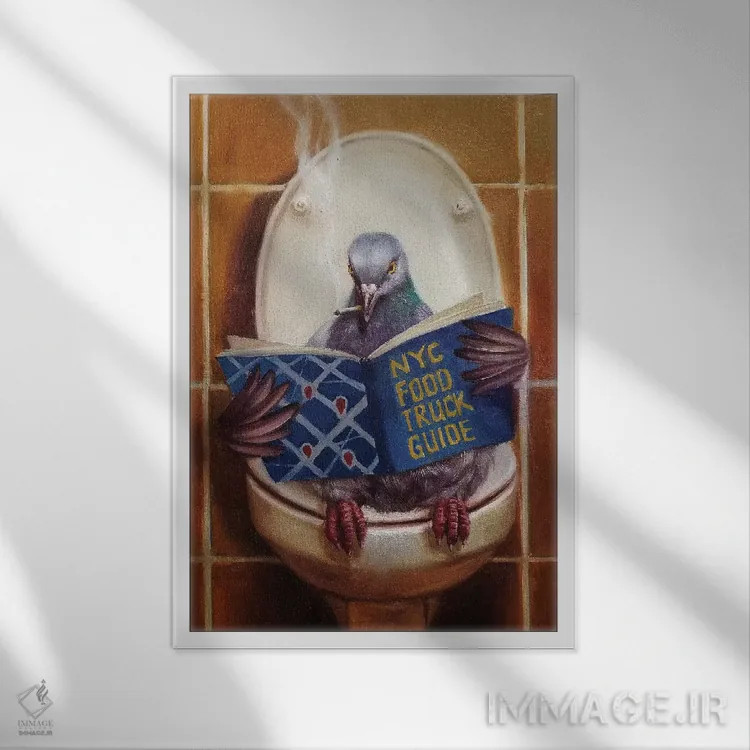 تابلو دکوراتیو خبرچین اثر لوسیا هفرنان - نمای قابدار سفید