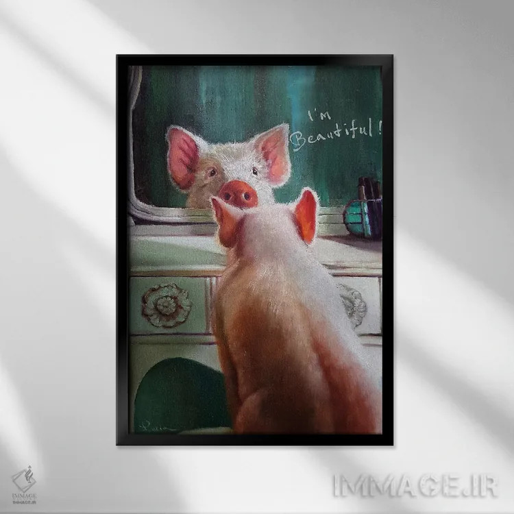 تابلو دکوراتیو تایید اثر لوسیا هفرنان - نمای قابدار مشکی