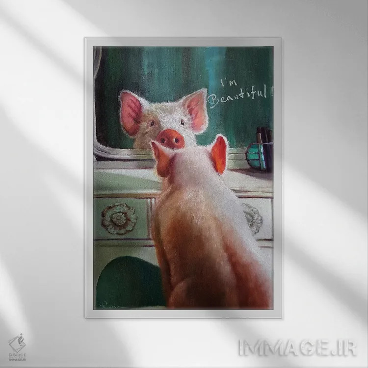 تابلو دکوراتیو تایید اثر لوسیا هفرنان - نمای قابدار سفید