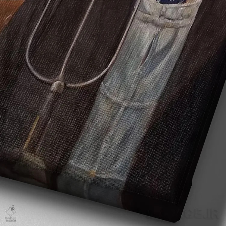 تابلو دکوراتیو گوتیک وال استریت ۲ اثر لوسیا هفرنان - نمای نزدیک بافت بوم