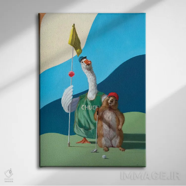 تابلو دکوراتیو جفت کامل اثر لوسیا هفرنان - نمای روبهرو روی دیوار