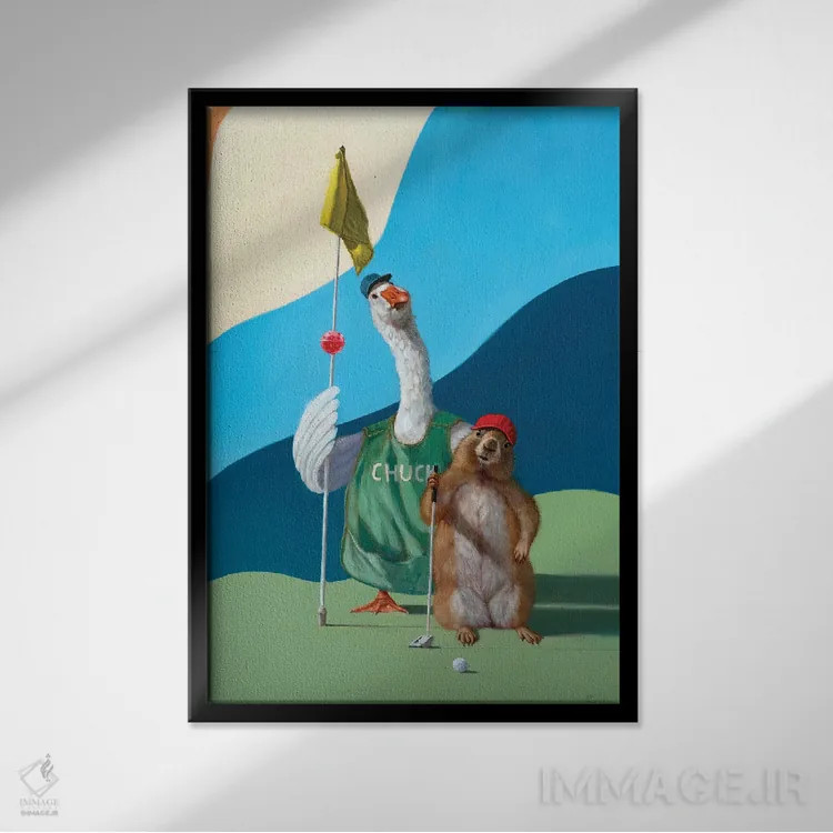 تابلو دکوراتیو جفت کامل اثر لوسیا هفرنان - نمای قابدار مشکی