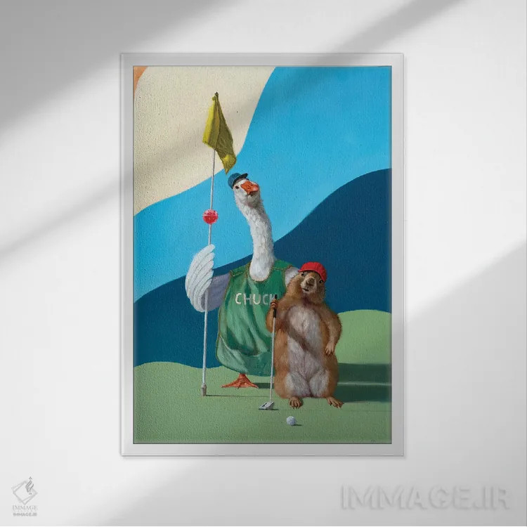 تابلو دکوراتیو جفت کامل اثر لوسیا هفرنان - نمای قابدار سفید
