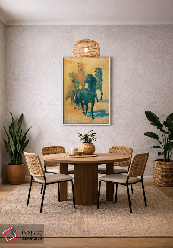 تابلو دکوراتیو چهار اسب کوچک اثر همینگوی دیزاین - D2W