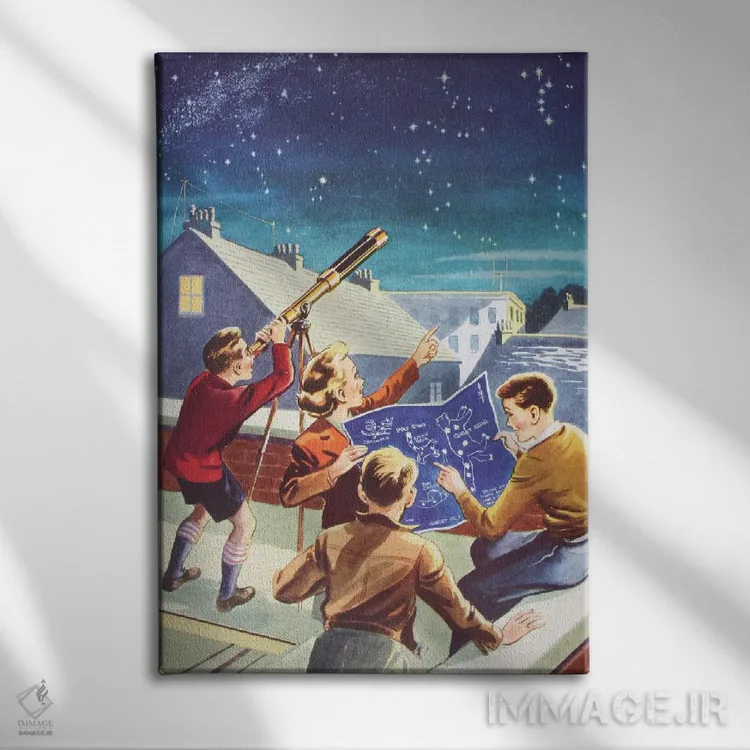 تابلو دکوراتیو به ستاره ها نگاه کن! اثر همینگوی دیزاین - نمای روبهرو روی دیوار