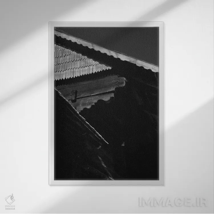 تابلو دکوراتیو جزئیات نزدیک در سیاه و سفید اثر سباستین هیلگتاگ - نمای قابدار سفید