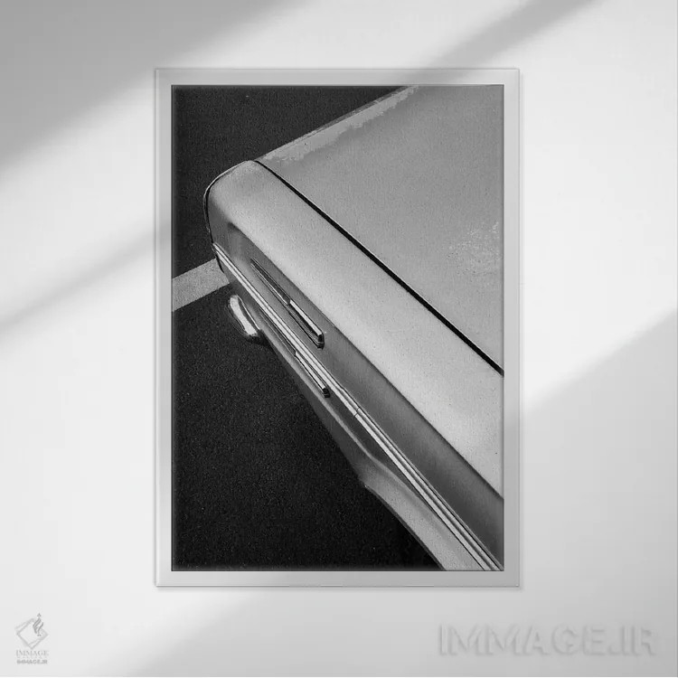 تابلو دکوراتیو افزوده انتزاعی اثر سباستین هیلگتاگ - نمای قابدار سفید