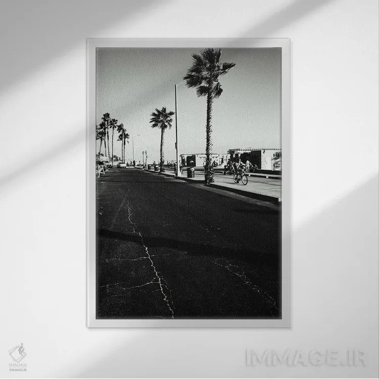تابلو دکوراتیو لس آنجلس در سال ۱۹۹۸ اثر سباستین هیلگتاگ - نمای قابدار سفید
