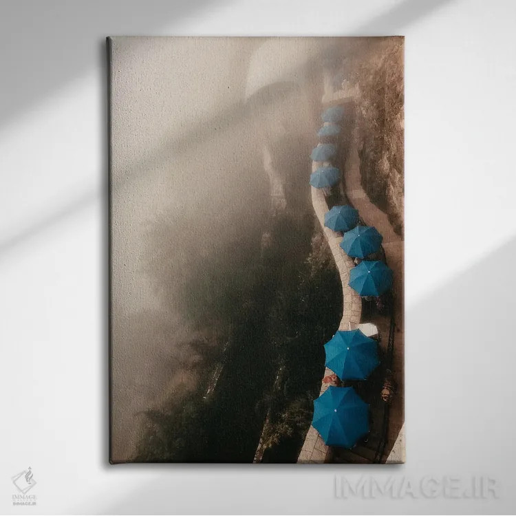 تابلو دکوراتیو مسیر کوهستانی در مونته نگرو اثر سباستین هیلگتاگ - نمای روبهرو روی دیوار