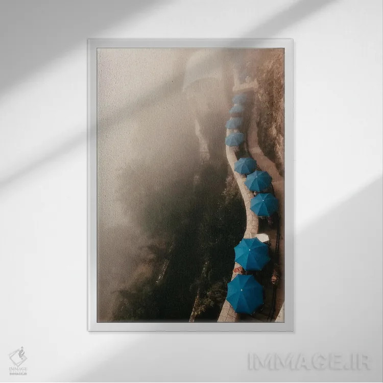 تابلو دکوراتیو مسیر کوهستانی در مونته نگرو اثر سباستین هیلگتاگ - نمای قابدار سفید