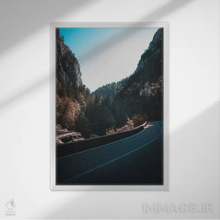 تابلو دکوراتیو خیابان کوهستانی اثر سباستین هیلگتاگ - نمای قابدار سفید