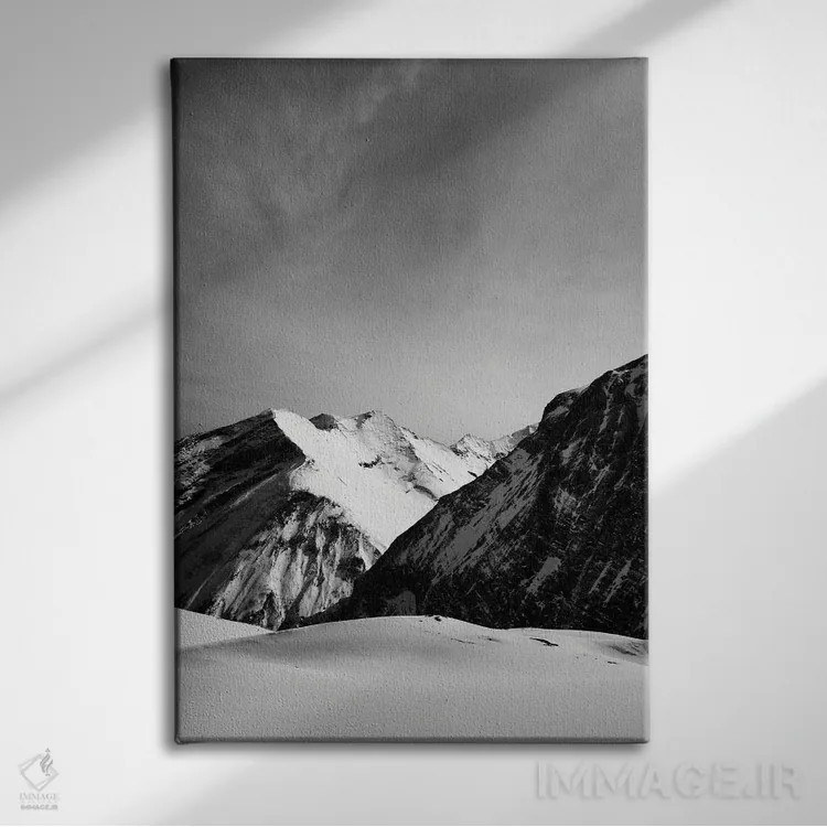 تابلو دکوراتیو کوهستان ها ۴ اثر سباستین هیلگتاگ - نمای روبهرو روی دیوار