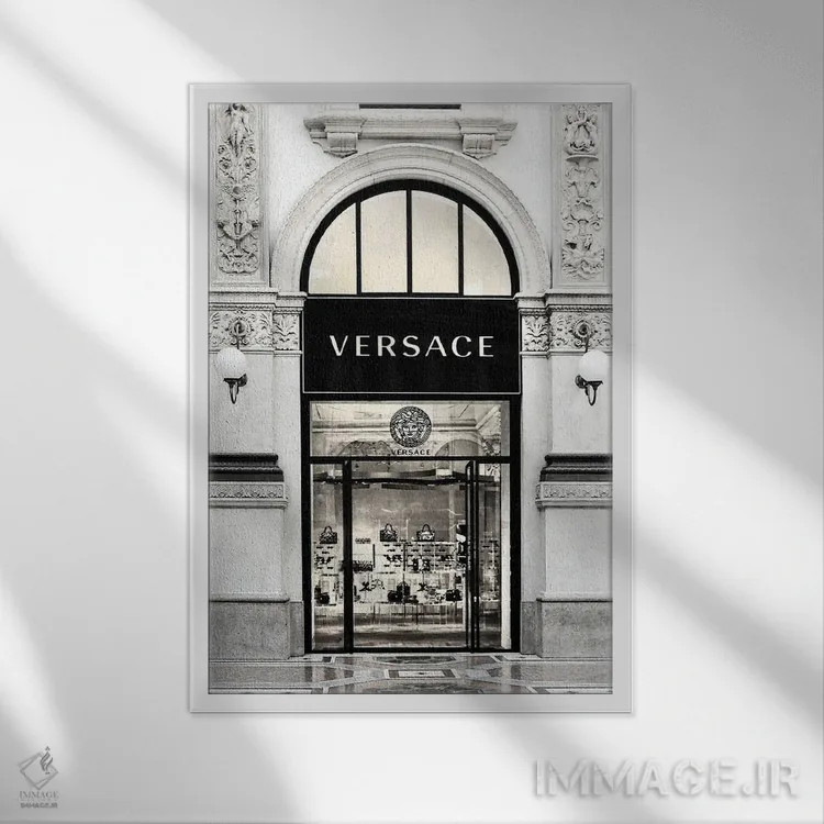 تابلو دکوراتیو طاق مد اثر هدر گری - نمای قابدار سفید