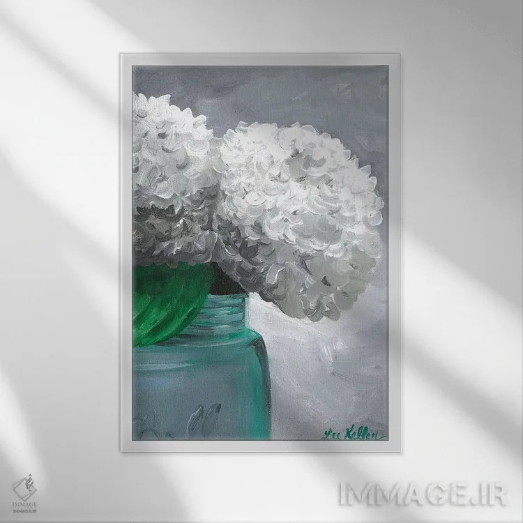 تابلو مدرن باغ مادربزرگ I اثر هیپی هاوند استودیوز - نمای قابدار سفید