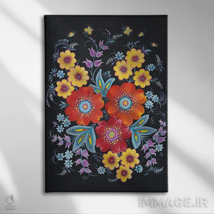 تابلو دکوراتیو زیبایی در شب اثر هالینا کولگا - نمای روبهرو روی دیوار